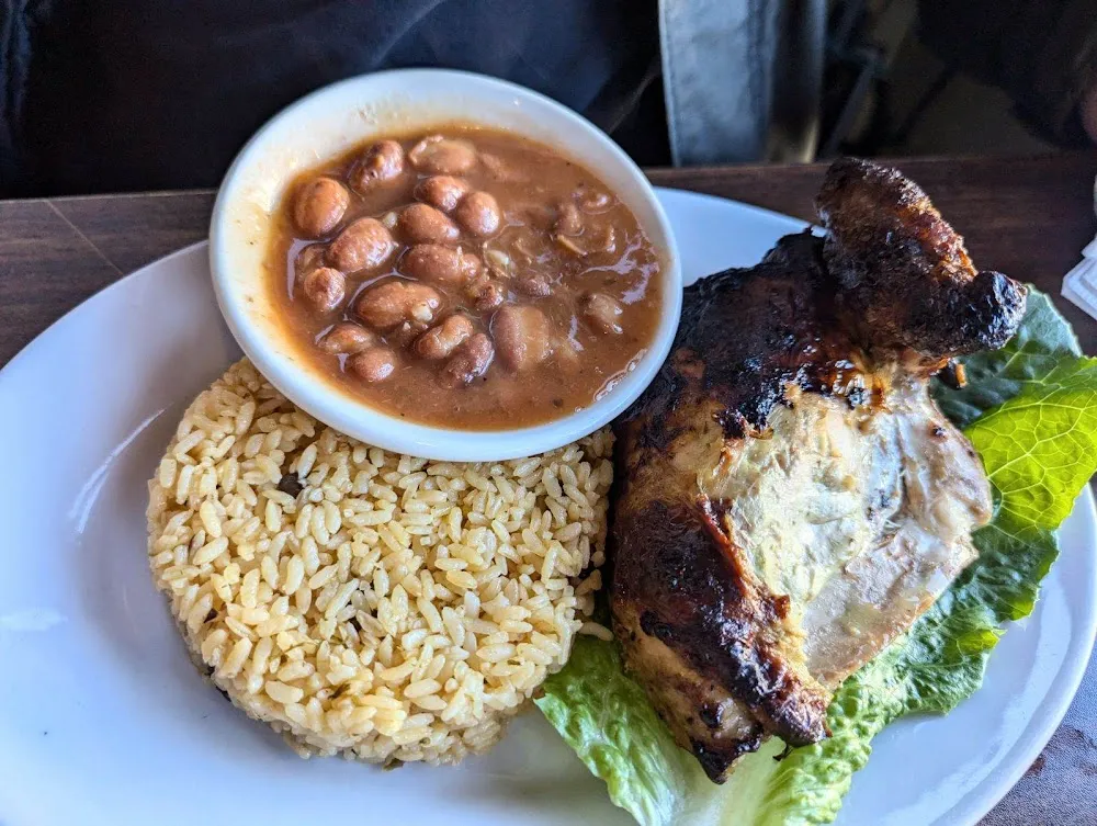 Roasted Chicken and Rice and Beans